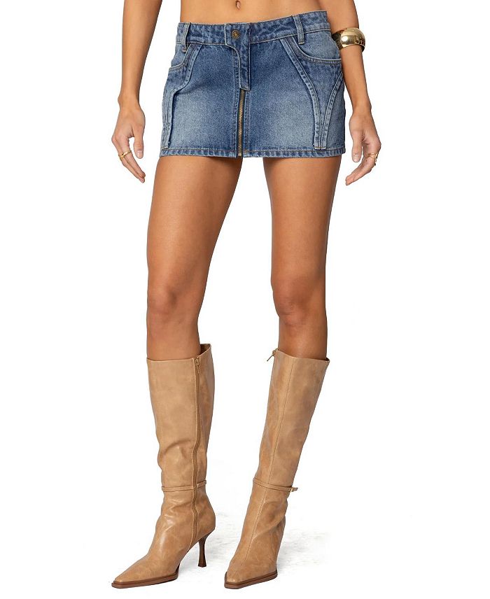 Энн Застёгивающаяся на молнию Джинсовая Мини-Юбка Edikted, синий
Энн Застёгивающаяся на молнию Джинсовая Мини-Юбка Edikted, синий