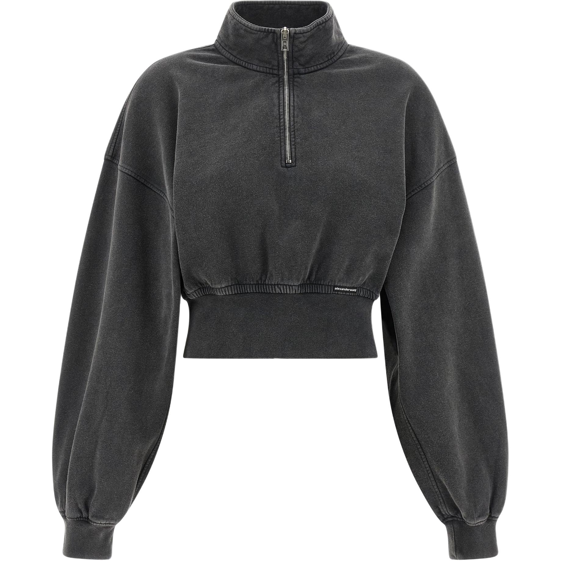 Высокий ворот укороченный свитшот Alexander Wang, серый
Высокий ворот укороченный свитшот Alexander Wang, серый