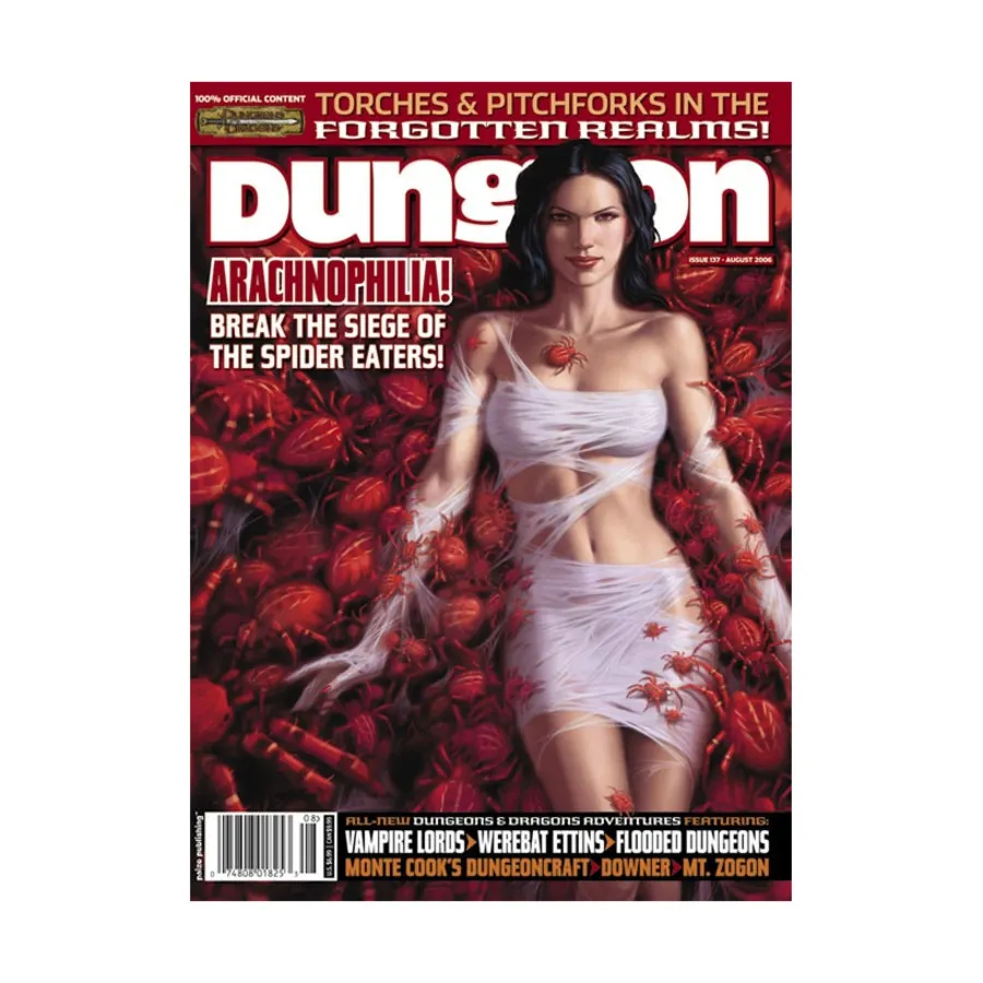 Журнал #137 "Arachnophilia!, Vampire Lords, Flooded Dungeons", Dungeon Magazine #101 - #150
Журнал #137 "Arachnophilia!, Vampire Lords, Flooded Dungeons", Dungeon Magazine #101 - #150