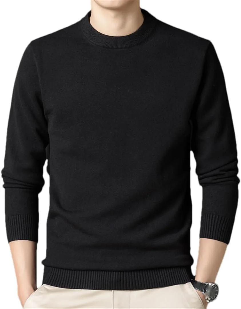 Осенне-зимний мужской свитер с круглым вырезом, теплый вязаный
Осенне-зимний мужской свитер с круглым вырезом, теплый вязаный