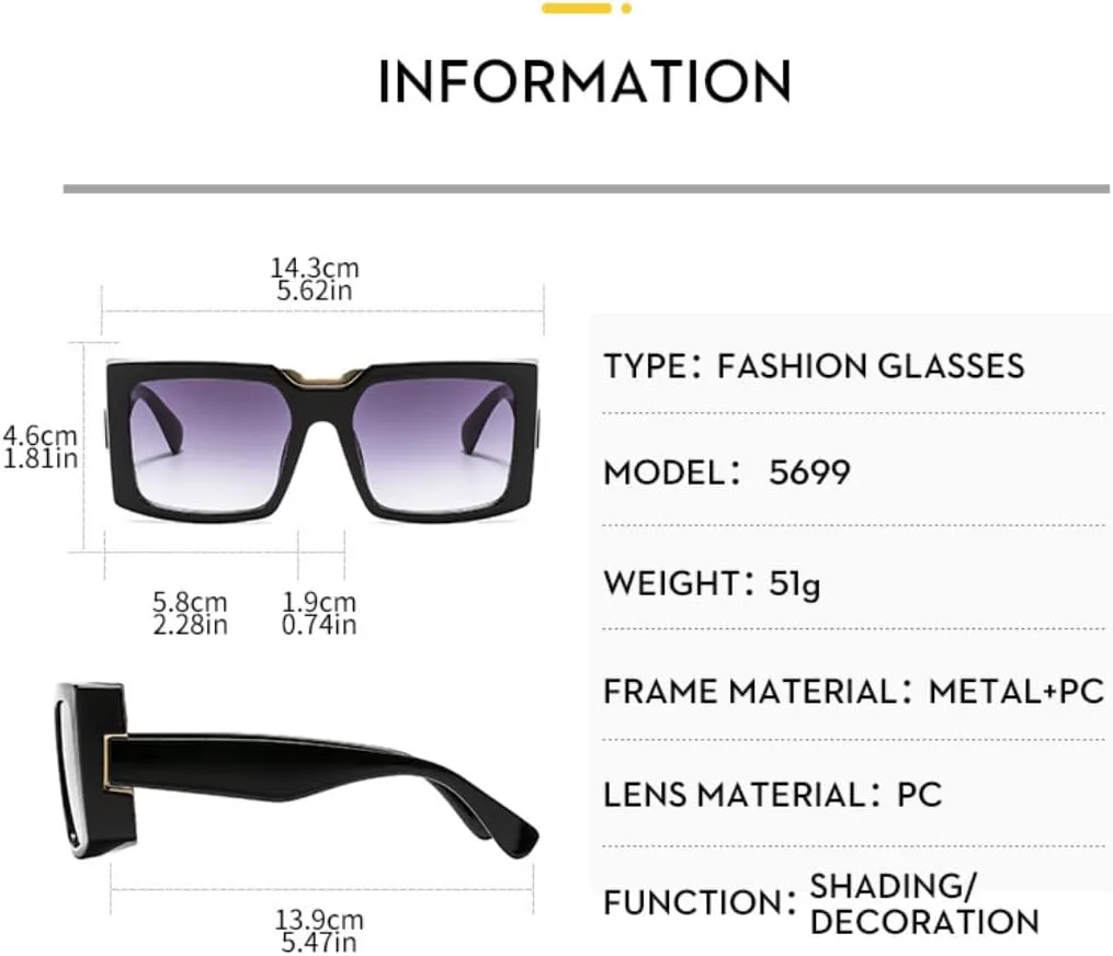 Модные панк-солнцезащитные очки в большой квадратной оправе для женщин, хип-хоп, для мужчин, для активного отдыха, защита от УФ-излучения UV400 TVTBBVV, Rose Clear
Модные панк-солнцезащитные очки в большой квадратной оправе для женщин, хип-хоп, для мужчин, для активного отдыха, защита от УФ-излучения UV400 TVTBBVV, Rose Clear