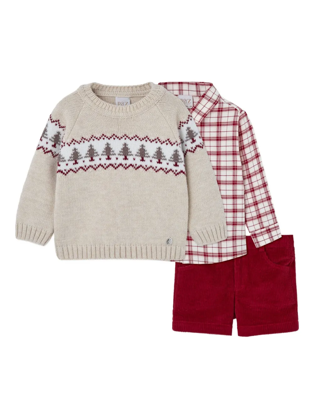 Комплект из клетчатой рубашки с длинными рукавами, свитера и шорт Paz Rodriguez, красный
Комплект из клетчатой рубашки с длинными рукавами, свитера и шорт Paz Rodriguez, красный