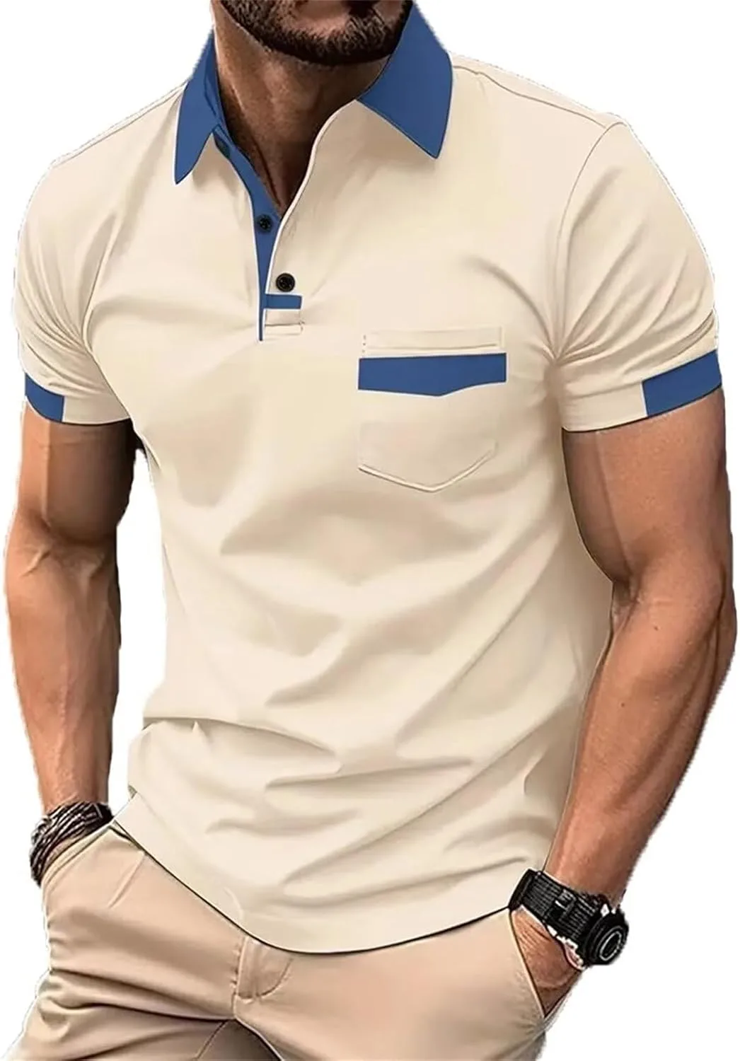 Мужская поло с коротким рукавом, цветной блок, летняя Weinexra
Мужская поло с коротким рукавом, цветной блок, летняя Weinexra