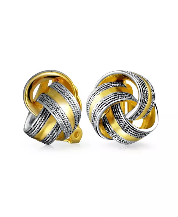 Серьги-Клипсы с витым кабелем и застежкой-узелком, двухцветные, без проколов, черно-золотые Bling Jewelry, multicolor
Серьги-Клипсы с витым кабелем и застежкой-узелком, двухцветные, без проколов, черно-золотые Bling Jewelry, multicolor