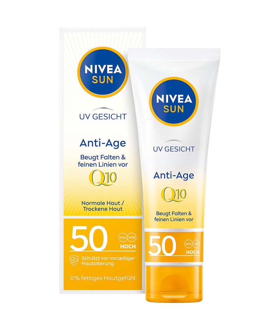Солнцезащитный крем NIVEA SUN UV Gesicht Anti-Age Q10 LSF 50, 50 ml
Солнцезащитный крем NIVEA SUN UV Gesicht Anti-Age Q10 LSF 50, 50 ml