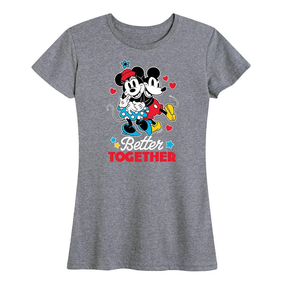 Женская футболка с рисунком Микки и Минни Маус Disney's Better Together, цвет Heather Gray
Женская футболка с рисунком Микки и Минни Маус Disney's Better Together, цвет Heather Gray