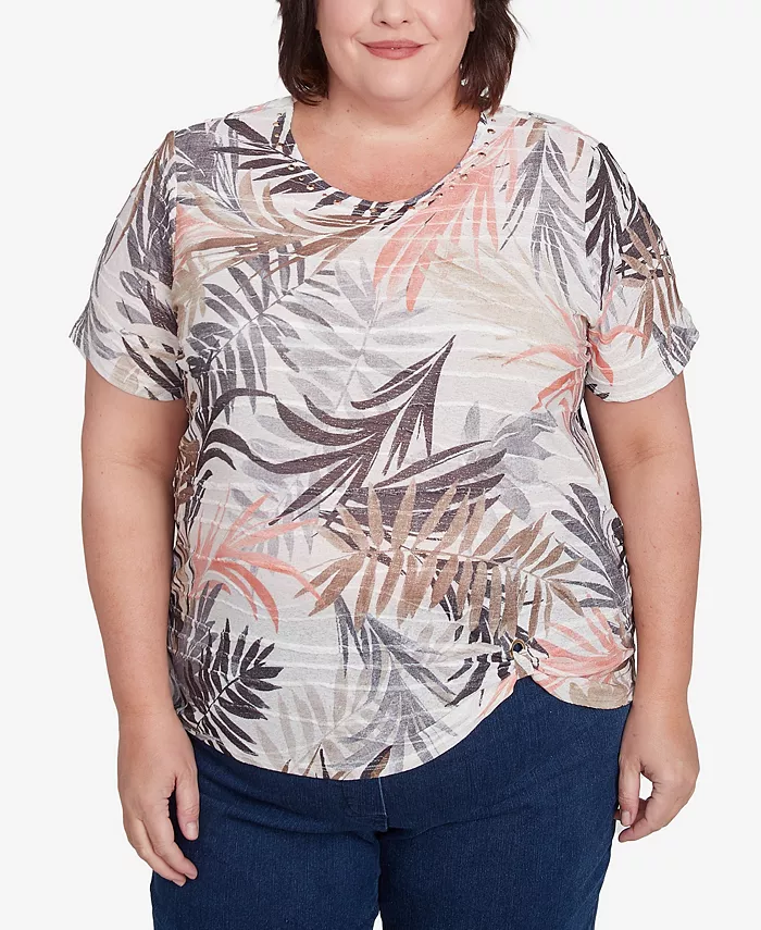 Теплый топ с пальмами и короткими рукавами больших размеров Alfred Dunner, мультиколор
Теплый топ с пальмами и короткими рукавами больших размеров Alfred Dunner, мультиколор