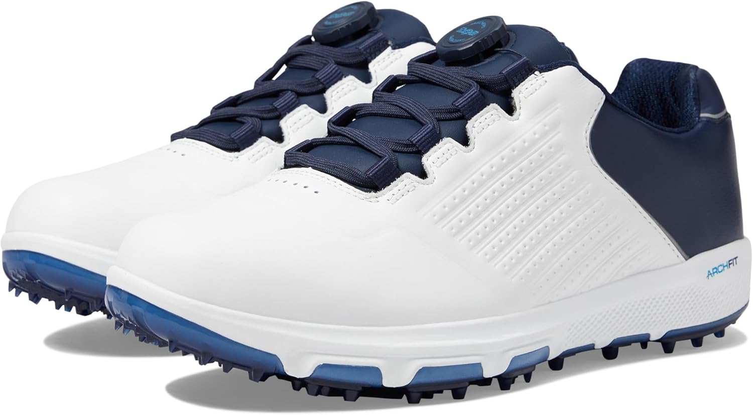 Мужские водонепроницаемые гольф-ботинки Skechers Pro 6, белый/синий/темно-синий
Мужские водонепроницаемые гольф-ботинки Skechers Pro 6, белый/синий/темно-синий