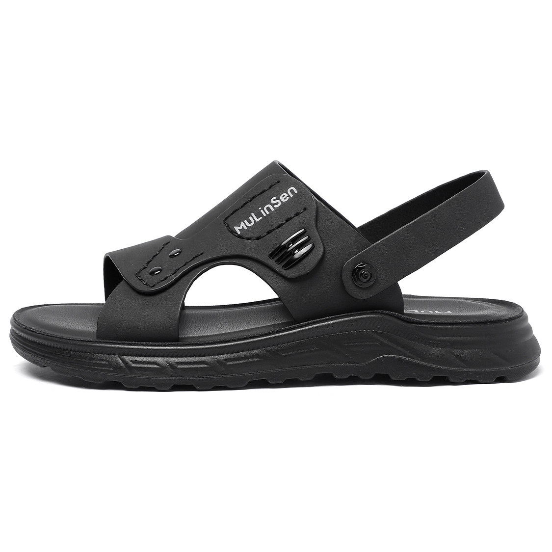 Mulinsen Пляжные сандалии мужские, черно-серые 
Mulinsen Пляжные сандалии мужские, черно-серые