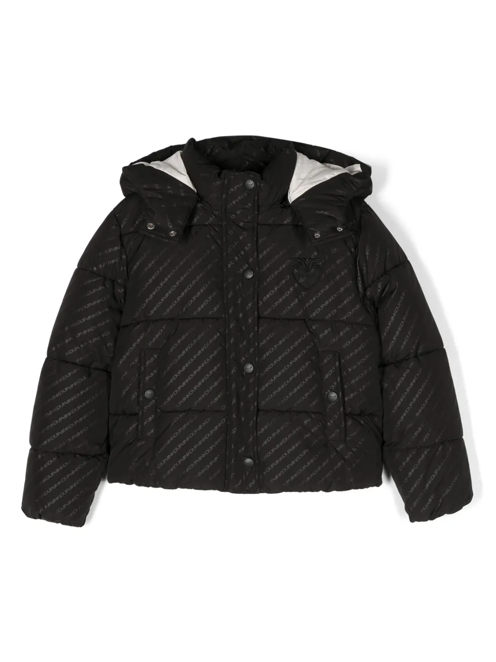 Утепленная куртка с капюшоном и логотипом Pinko Kids, черный
Утепленная куртка с капюшоном и логотипом Pinko Kids, черный