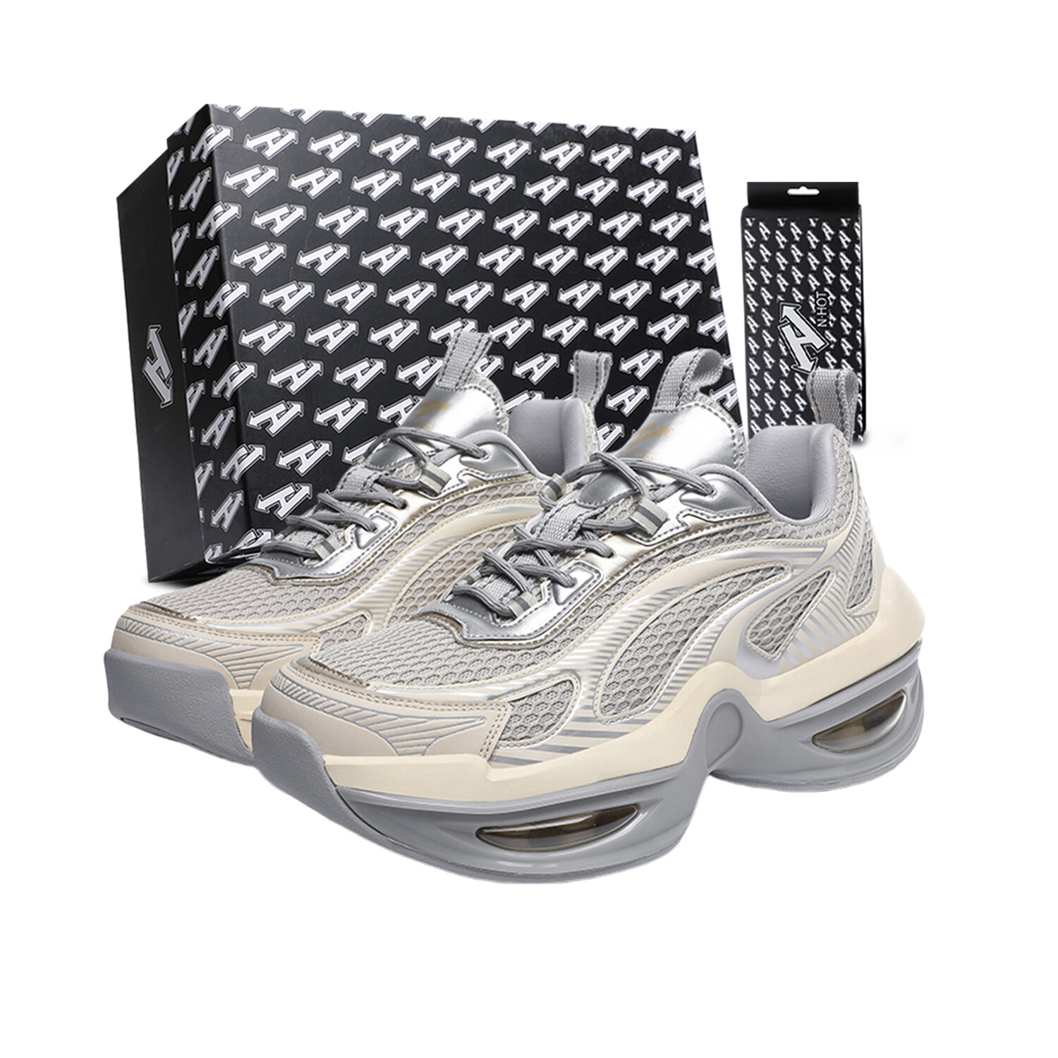 Кроссовки мужские толстые низкие N·Hot, бежевый 
Кроссовки мужские толстые низкие N·Hot, бежевый