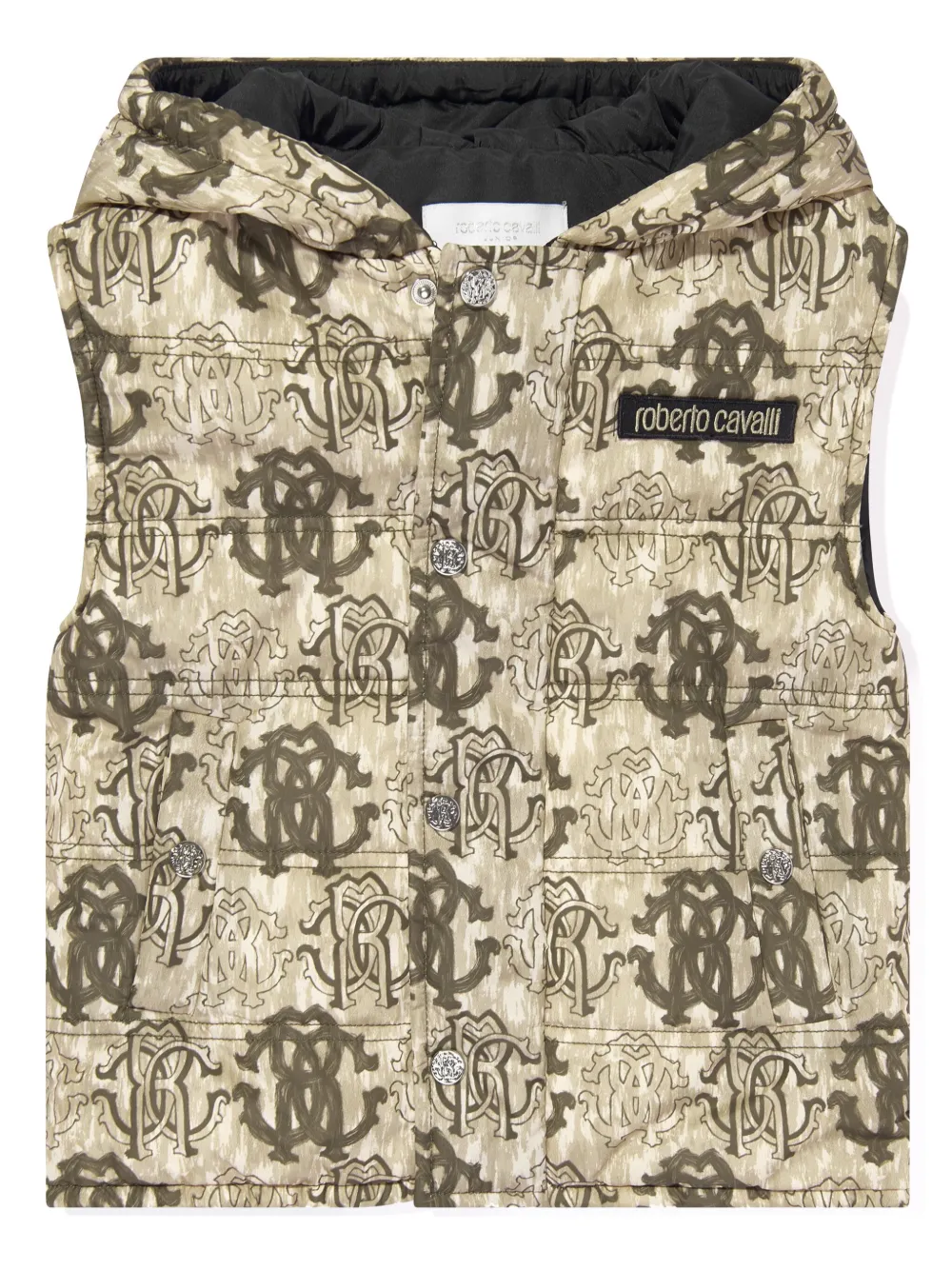 Дутый жилет с монограммой Roberto Cavalli Junior, коричневый
Дутый жилет с монограммой Roberto Cavalli Junior, коричневый