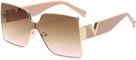 Винтажные солнцезащитные очки большого размера 2027 года для женщин, сиамские металлические очки с градиентным покрытием, защита от УФ-излучения UV400 MTZJH, Champagne Brown
Винтажные солнцезащитные очки большого размера 2027 года для женщин, сиамские металлические очки с градиентным покрытием, защита от УФ-излучения UV400 MTZJH, Champagne Brown