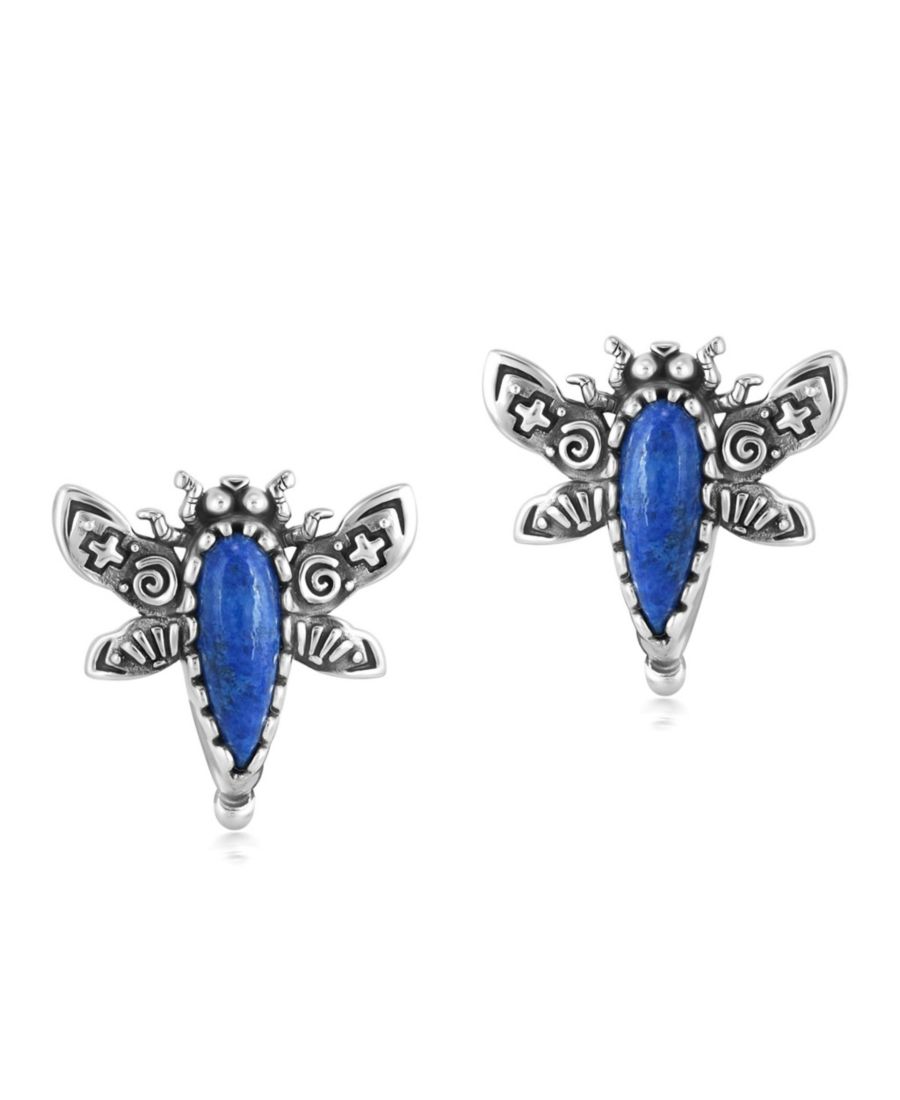Серьги-гвоздики из стерлингового серебра с лазуритом в виде стрекозы и джинсовой ткани American West Jewelry, No Color
Серьги-гвоздики из стерлингового серебра с лазуритом в виде стрекозы и джинсовой ткани American West Jewelry, No Color