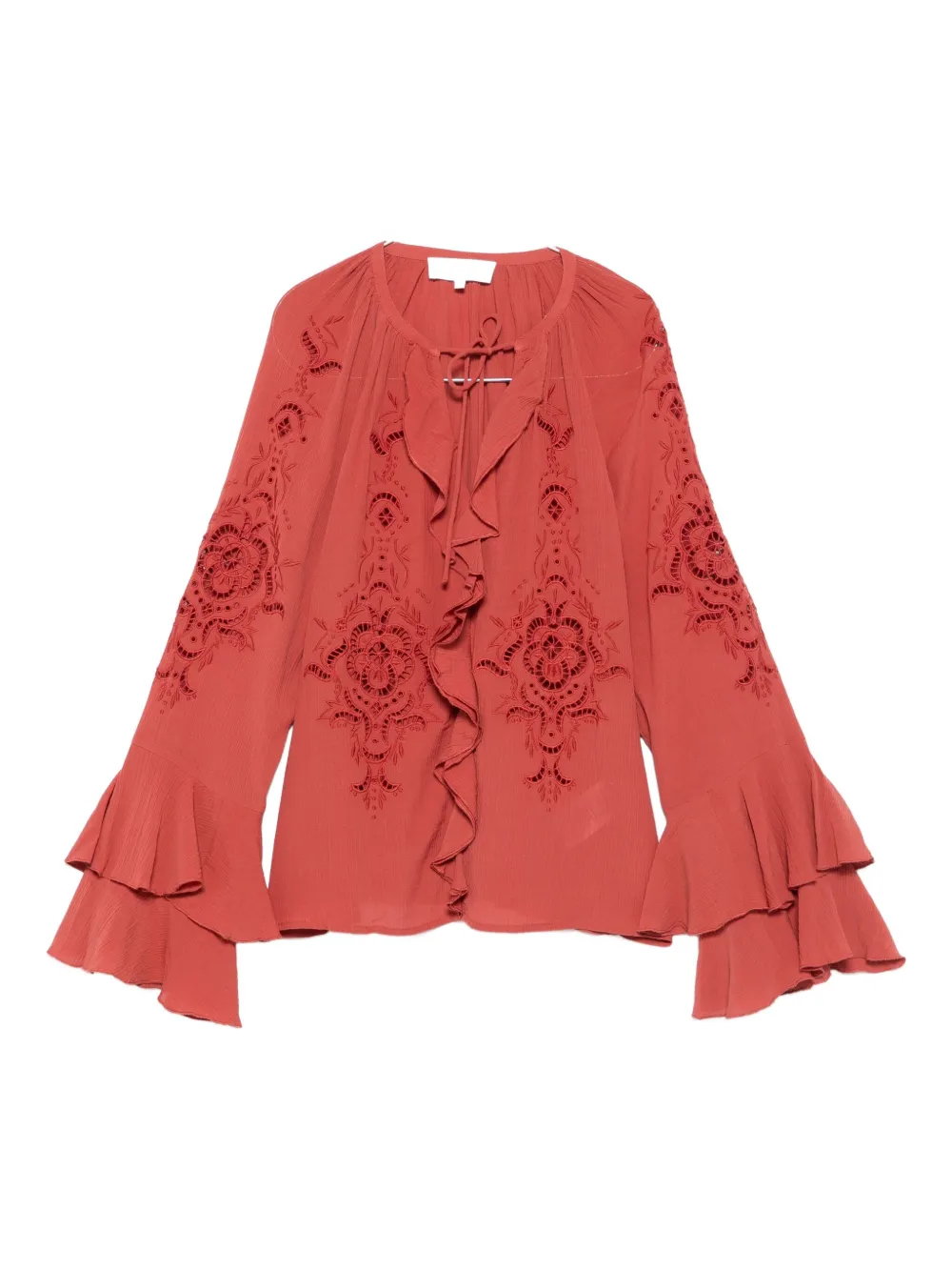 Вышитая блузка с воланами Ba&Sh, красный
Вышитая блузка с воланами Ba&Sh, красный