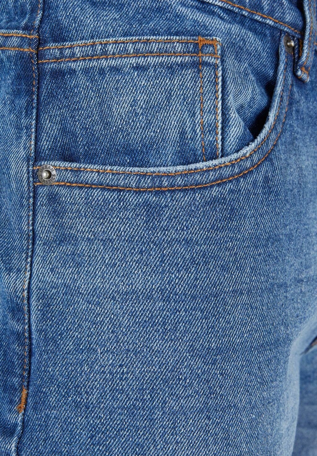 Джинсы прямого кроя – новые, серо-синие, стираные Heavy Ounce Urban Classics, синий 
Джинсы прямого кроя – новые, серо-синие, стираные Heavy Ounce Urban Classics, синий