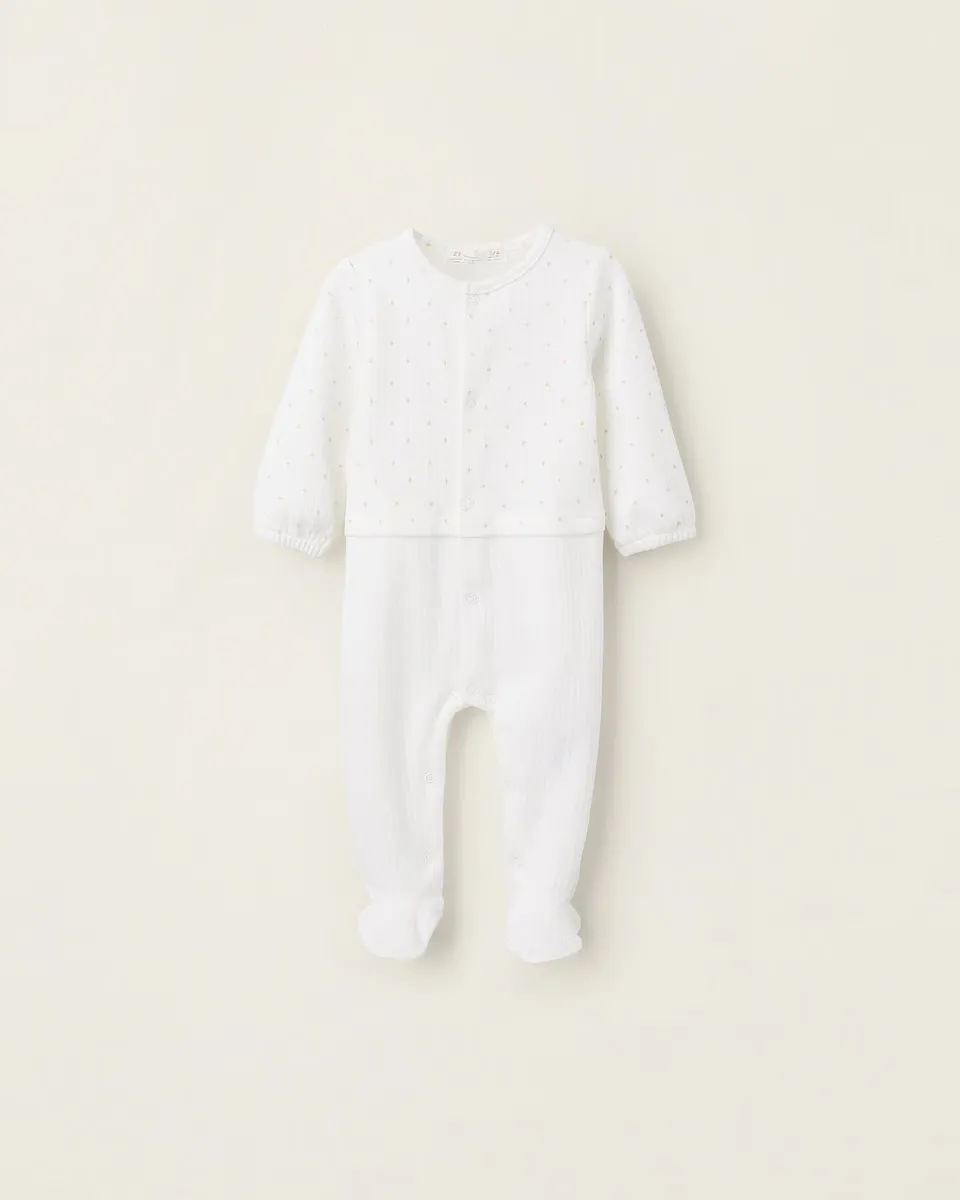 Комбинированный комбинезон для мальчиков с застежкой спереди Zippy, белый
Комбинированный комбинезон для мальчиков с застежкой спереди Zippy, белый