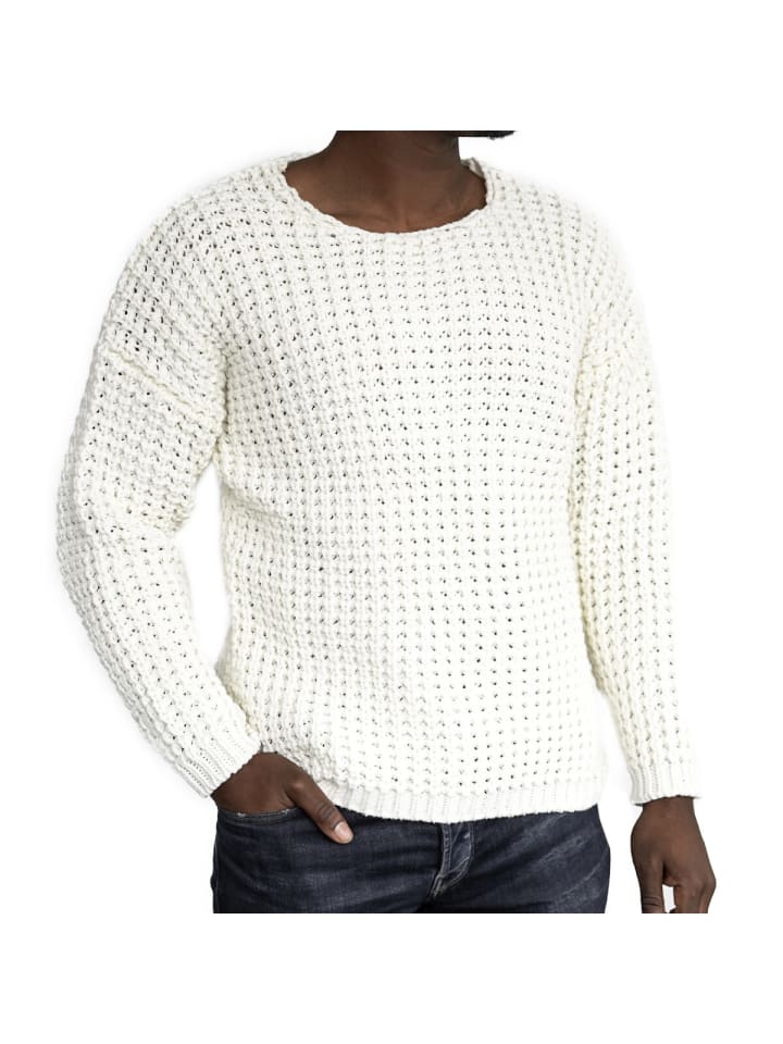 Повседневный мужской вязаный свитер с круглым вырезом белого цвета COFI 1453
Повседневный мужской вязаный свитер с круглым вырезом белого цвета COFI 1453