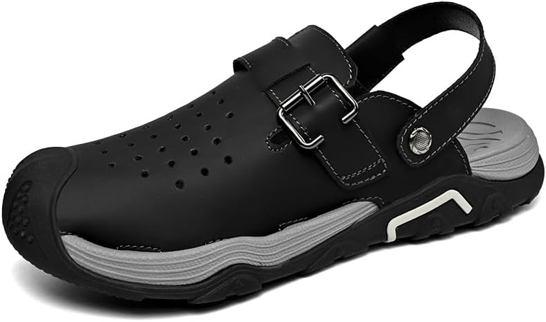 Мужские пляжные сандалии Asifn, летние, дышащие, для улицы, легкие, удобные для ходьбы, кожаные с закрытым носком, повседневные, черный
Мужские пляжные сандалии Asifn, летние, дышащие, для улицы, легкие, удобные для ходьбы, кожаные с закрытым носком, повседневные, черный