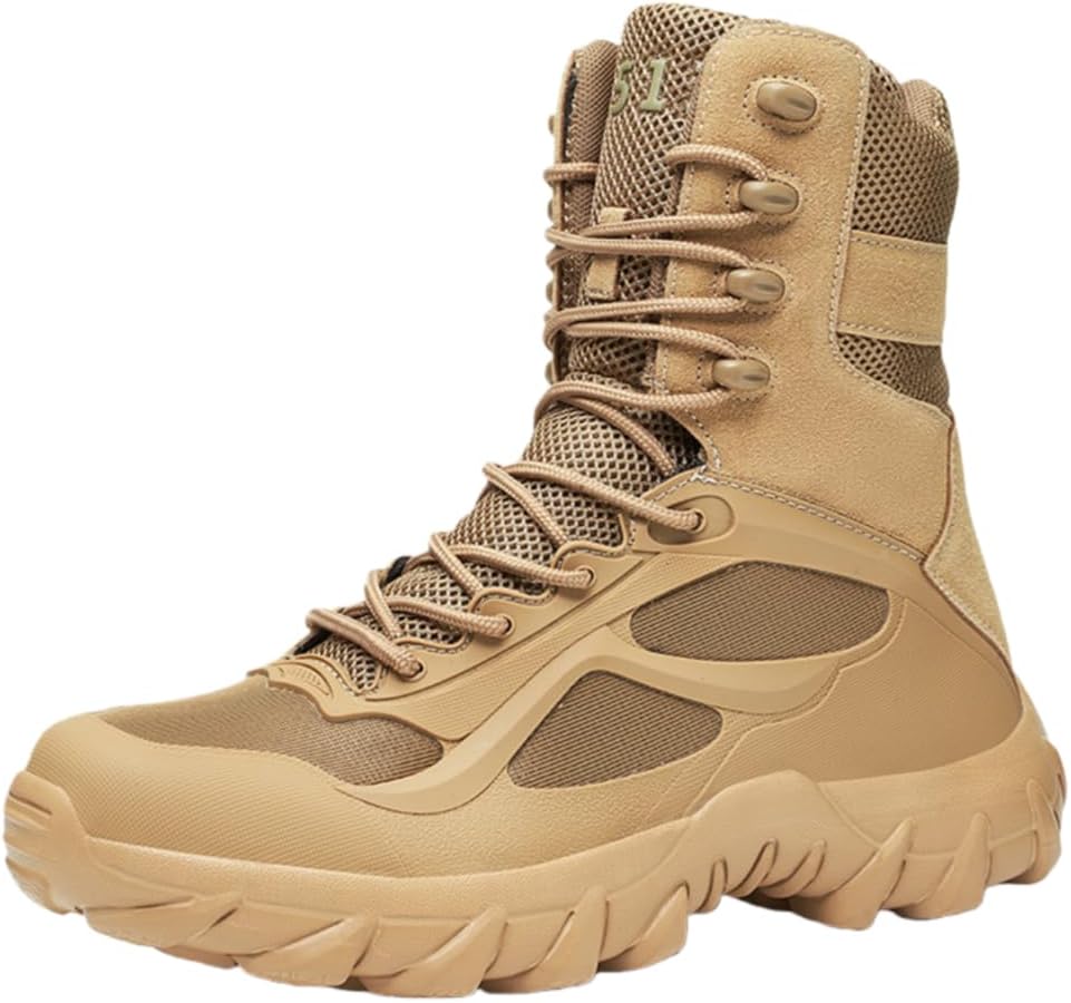Kiobrvhe Мужские прочные высокие военные ботинки однотонного цвета Песочные тактические ботинки Легкие боевые ботинки, хаки
Kiobrvhe Мужские прочные высокие военные ботинки однотонного цвета Песочные тактические ботинки Легкие боевые ботинки, хаки