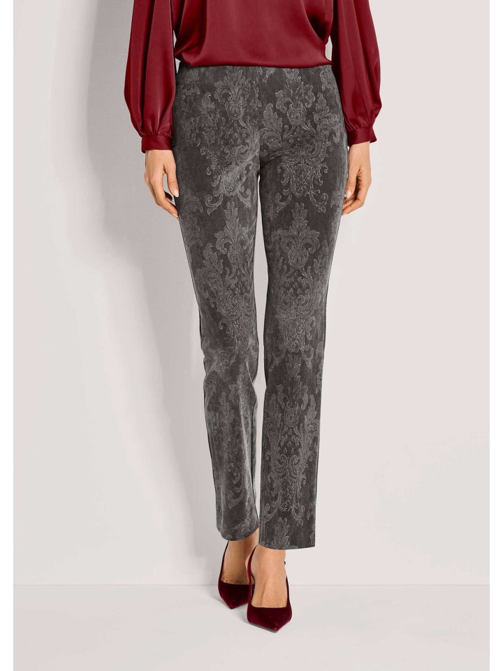 MADELEINE Удобные женские брюки с принтом по всей поверхности, свинцово-серого цвета
MADELEINE Удобные женские брюки с принтом по всей поверхности, свинцово-серого цвета