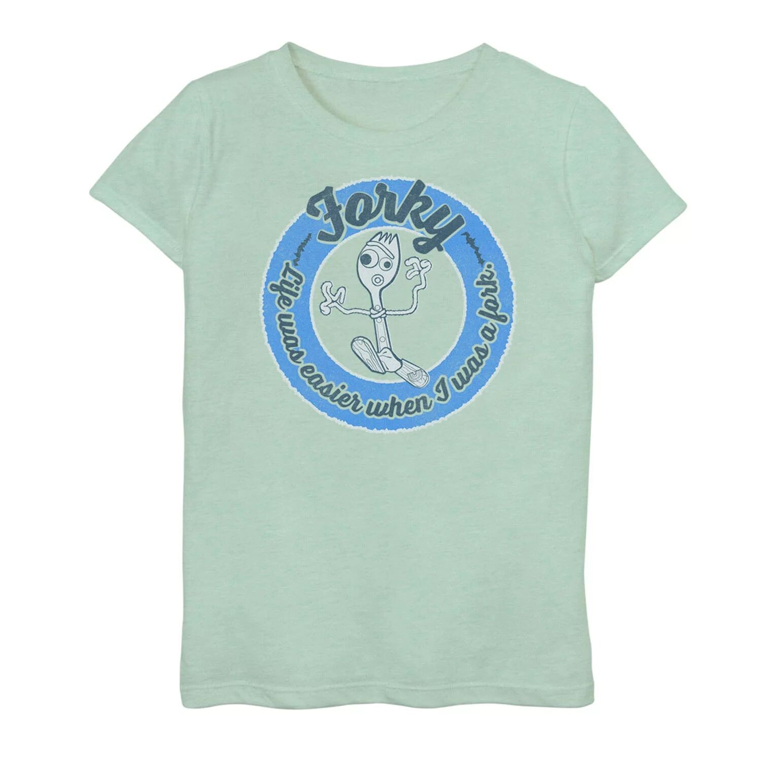 Футболка Forky с рисунком «Жизнь была проще» для девочек 7–16 лет Disney/Pixar «История игрушек 4» Licensed Character