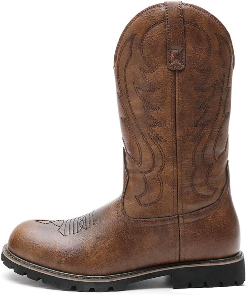 Мужские ковбойские сапоги вестерн с квадратным носком, массивным каблуком и средней высоты голенищем Generic, коричневый
Мужские ковбойские сапоги вестерн с квадратным носком, массивным каблуком и средней высоты голенищем Generic, коричневый