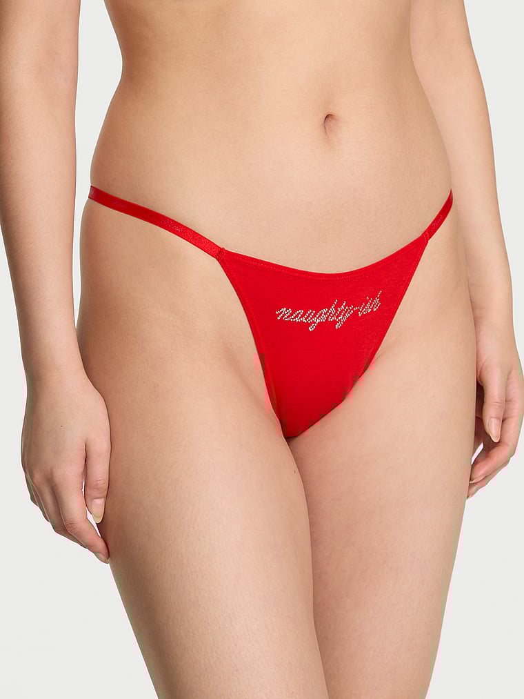 Трусики-Стринги из хлопка с логотипом Pink, mini logo waistband bright vermillion naughty-ish diamante graphic
Трусики-Стринги из хлопка с логотипом Pink, mini logo waistband bright vermillion naughty-ish diamante graphic