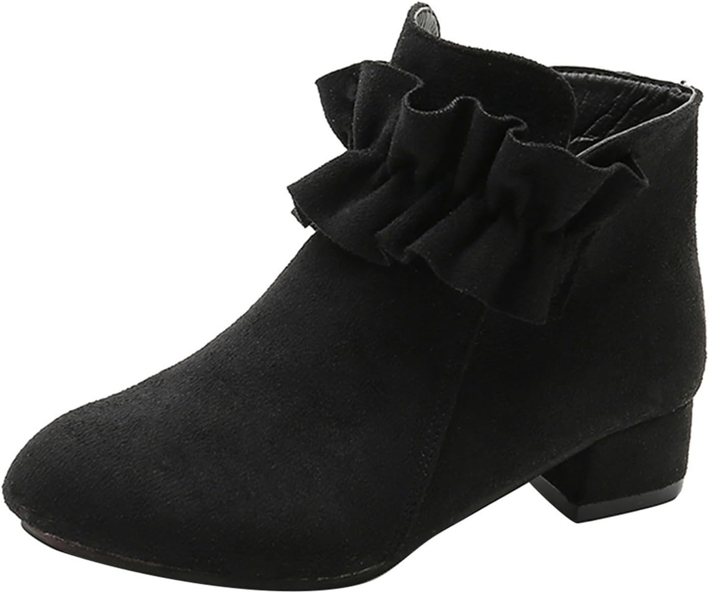 Детские ботильоны IWIHMIV для девочек, низкие с широким каблуком и боковой молнией, короткие платьевые ботинки для малышей, Black3
Детские ботильоны IWIHMIV для девочек, низкие с широким каблуком и боковой молнией, короткие платьевые ботинки для малышей, Black3