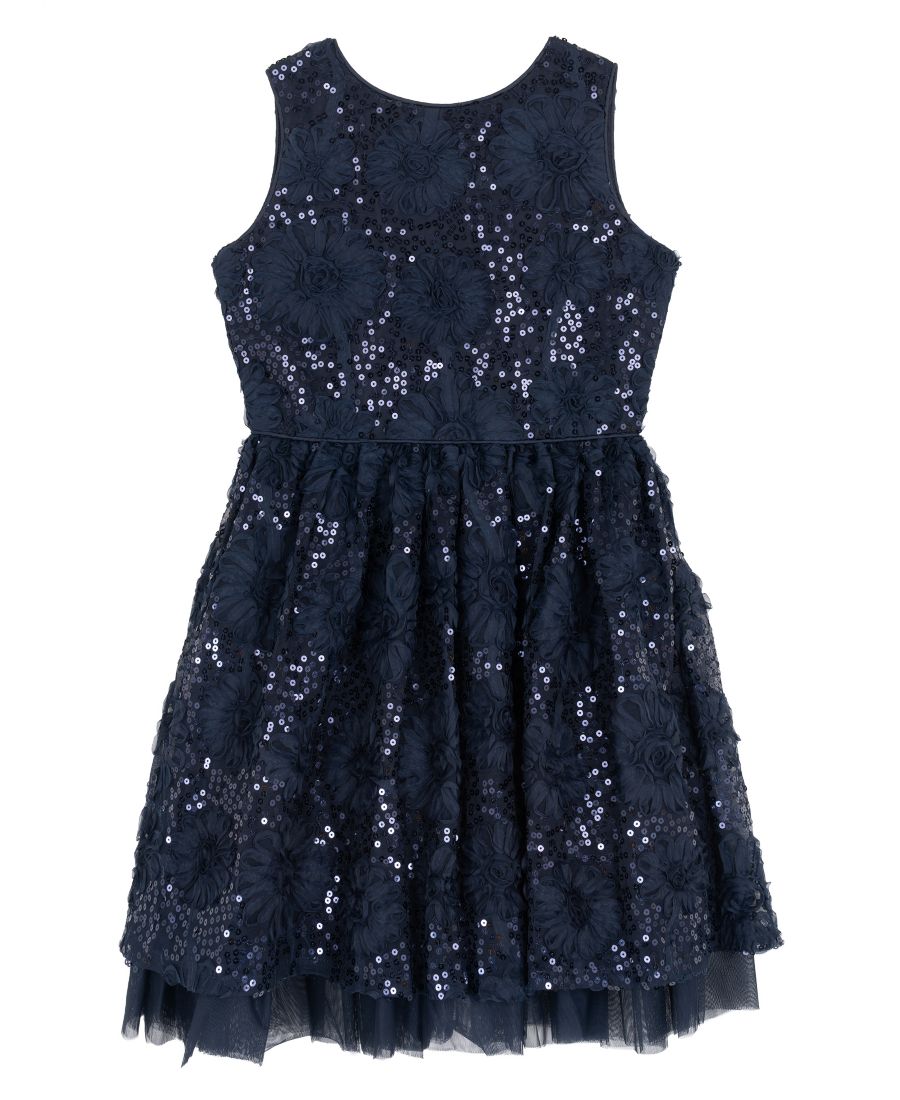Платье для девочек 7-16 лет с цветочным сутажным узором и пайетками, с круглым вырезом Rare Editions, Navy
Платье для девочек 7-16 лет с цветочным сутажным узором и пайетками, с круглым вырезом Rare Editions, Navy