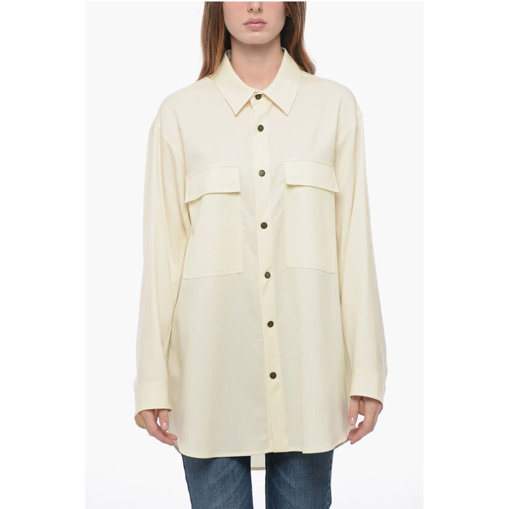 Крутая шерстяная рубашка свободного кроя Darkpark, White
Крутая шерстяная рубашка свободного кроя Darkpark, White