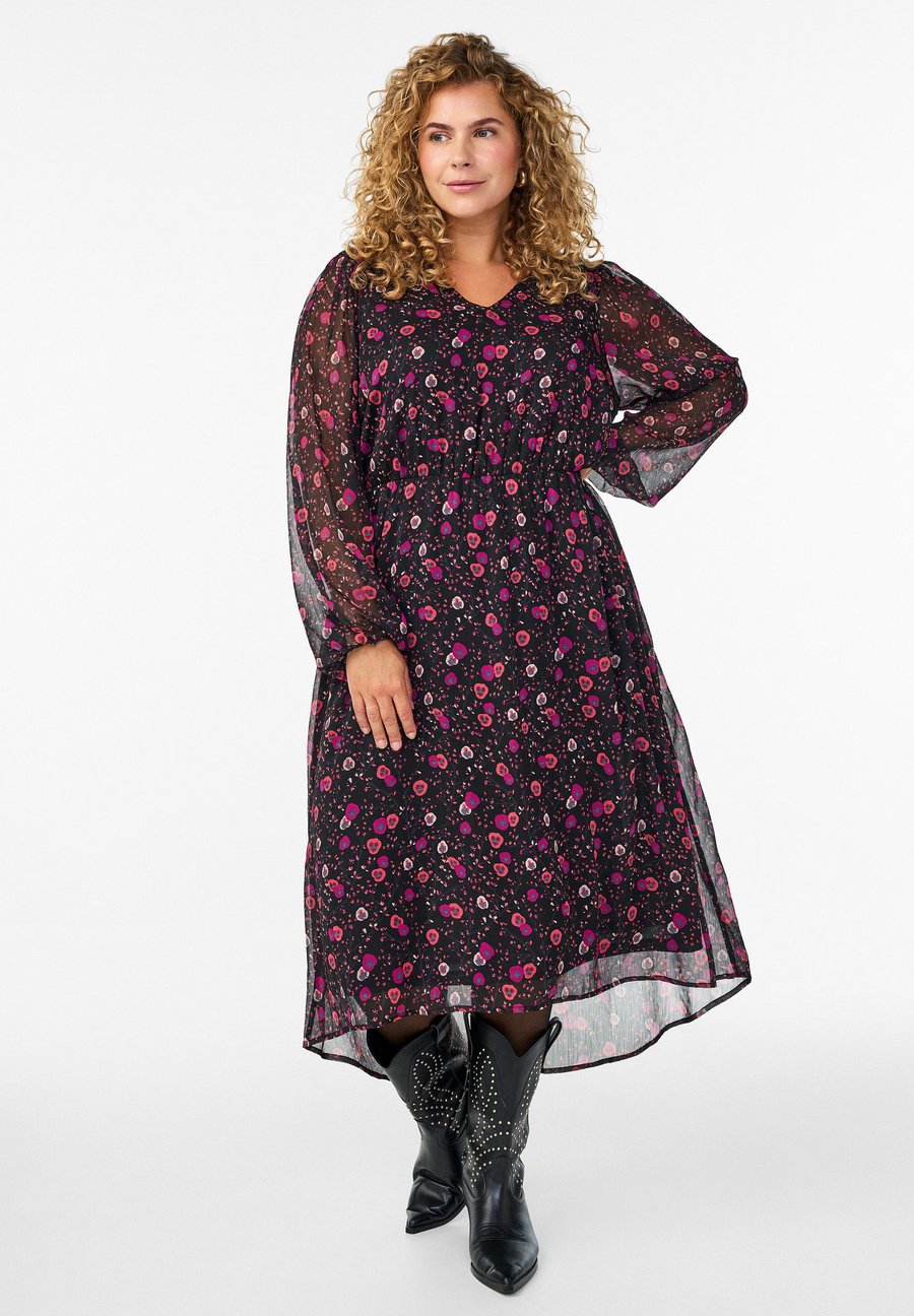 Платье Zizzi MIT BLUMENMUSTER UND LANGEN ÄRMELN, Black Wflower/Black
Платье Zizzi MIT BLUMENMUSTER UND LANGEN ÄRMELN, Black Wflower/Black