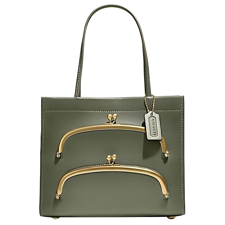 Сумка-шоппер из телячьей кожи через плечо маленького размера для женщин оливково-зеленая COACH
Сумка-шоппер из телячьей кожи через плечо маленького размера для женщин оливково-зеленая COACH