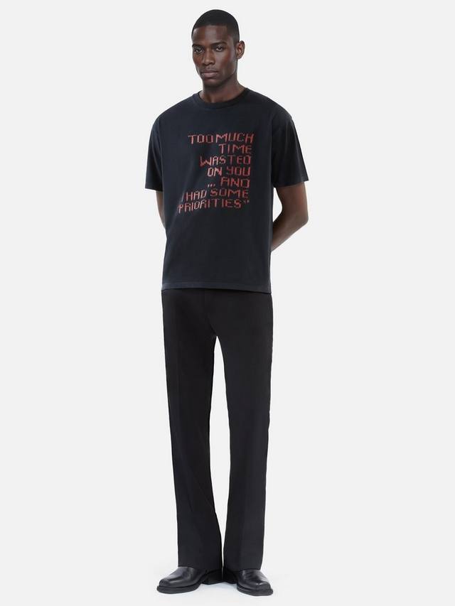 Хлопчатобумажная футболка со слоганом regular fit с коротким рукавом THE KOOPLES, цвет Black Washed Bla55 
Хлопчатобумажная футболка со слоганом regular fit с коротким рукавом THE KOOPLES, цвет Black Washed Bla55