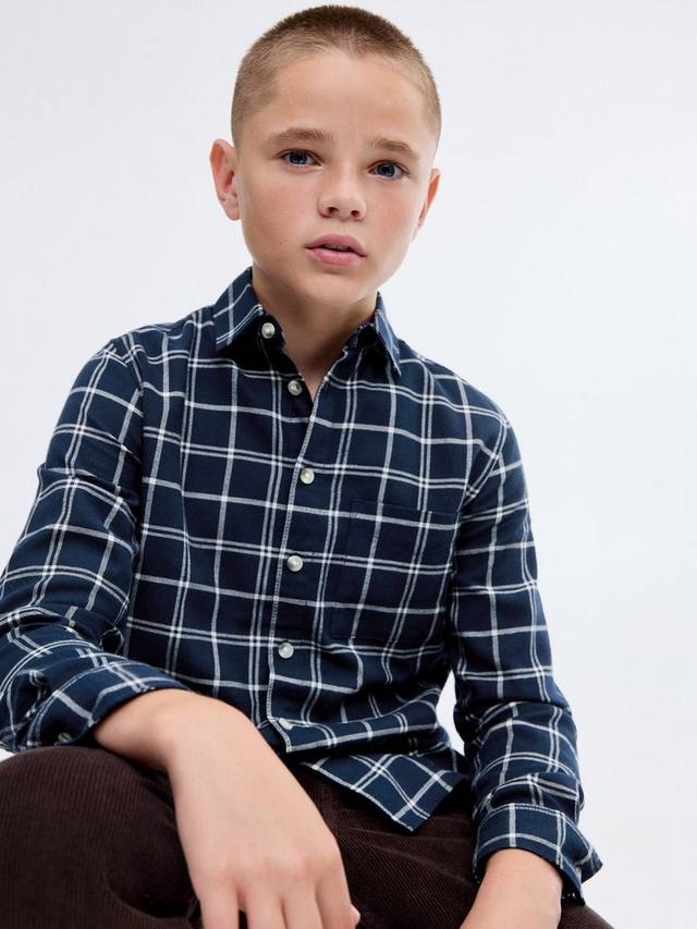 Детская рубашка Quique из хлопка с длинными рукавами в клетку Mango, Navy
Детская рубашка Quique из хлопка с длинными рукавами в клетку Mango, Navy