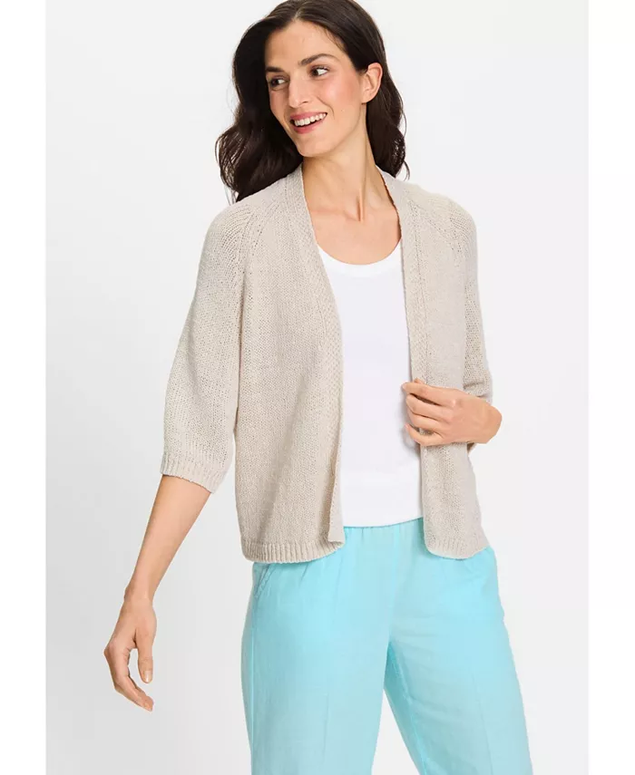 Женский кардиган из ленточной пряжи с открытым передом Olsen, коричневый/бежевый
Женский кардиган из ленточной пряжи с открытым передом Olsen, коричневый/бежевый