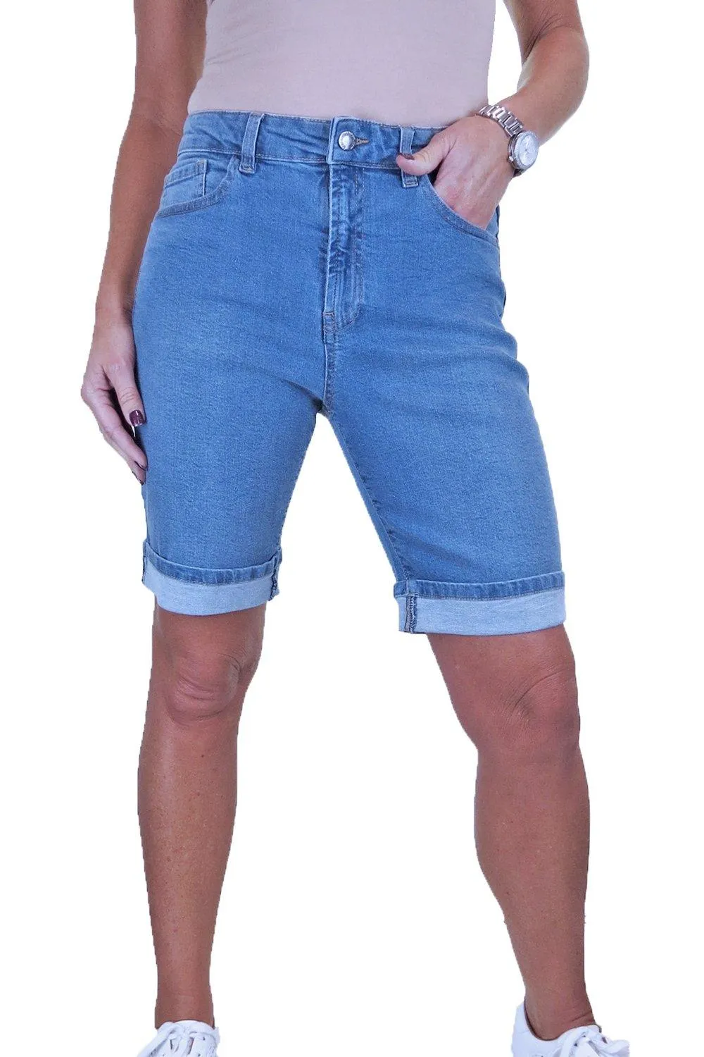 Узкие джинсовые шорты-бермуды Paulo Due, синий
Узкие джинсовые шорты-бермуды Paulo Due, синий