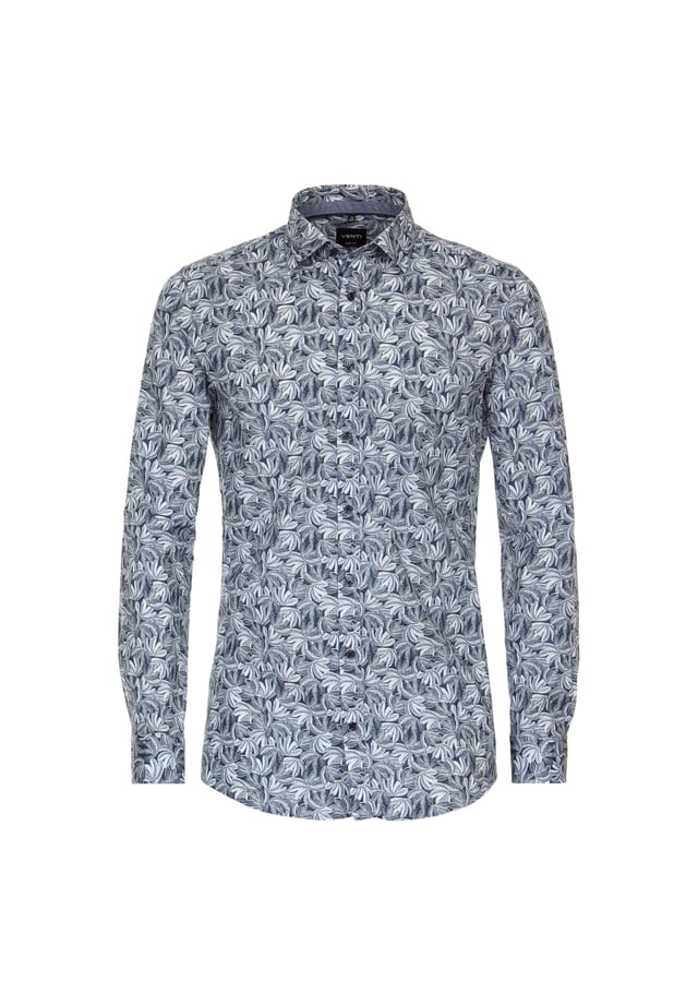 Рубашка с принтом в деловом стиле облегающая фигуру Venti, синий
Рубашка с принтом в деловом стиле облегающая фигуру Venti, синий