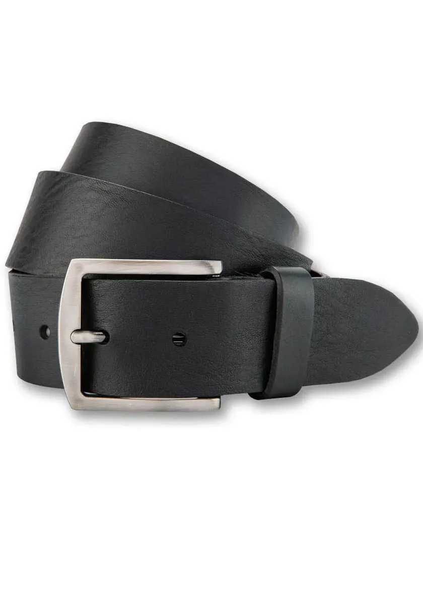 Кожаный ремень BERND GÖTZ с современной матовой серебряной пряжкой, черный
Кожаный ремень BERND GÖTZ с современной матовой серебряной пряжкой, черный