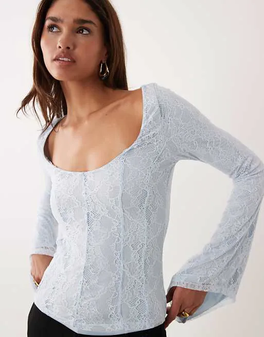 Бледно-голубой кружевной топ с рукавами-ангелами ASOS DESIGN, Синий, Бледно-голубой кружевной топ с рукавами-ангелами ASOS DESIGN
Бледно-голубой кружевной топ с рукавами-ангелами ASOS DESIGN, Синий, Бледно-голубой кружевной топ с рукавами-ангелами ASOS DESIGN