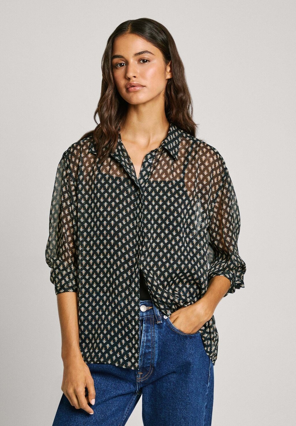 Блузка на пуговицах SAMANTHA Pepe Jeans, коричневый
Блузка на пуговицах SAMANTHA Pepe Jeans, коричневый