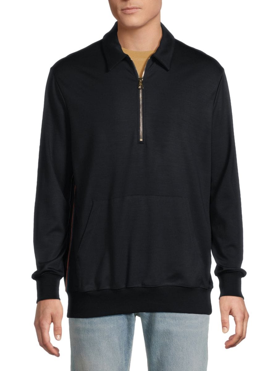 Спортивная куртка-пуловер из шерстяной ткани с накладным краем Paul Smith, темно-синий
Спортивная куртка-пуловер из шерстяной ткани с накладным краем Paul Smith, темно-синий