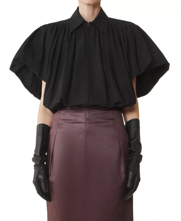 Топ из хлопкового поплина Lanvin, черный
Топ из хлопкового поплина Lanvin, черный