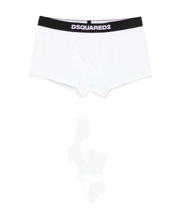 Белые боксерские шорты с логотипом, эластичный пояс. Dsquared2, белый
Белые боксерские шорты с логотипом, эластичный пояс. Dsquared2, белый