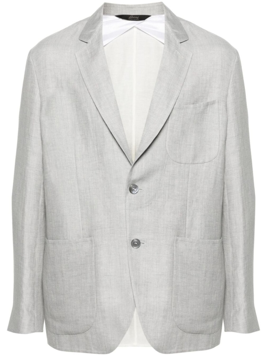 Brioni однобортный пиджак, серый
Brioni однобортный пиджак, серый