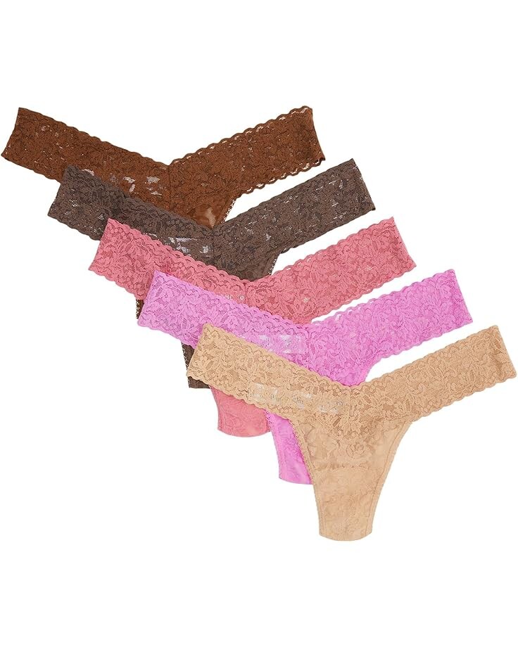 Стринги Hanky Panky Signature Lace Low Rise Thong 5-Pack, цвет Honey/Drifting Horizon/Pink Quartz/Cappuccino/Chocolat Noir
Стринги Hanky Panky Signature Lace Low Rise Thong 5-Pack, цвет Honey/Drifting Horizon/Pink Quartz/Cappuccino/Chocolat Noir