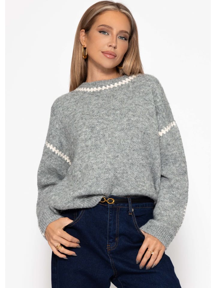 SASSYCLASSY Свитер с декоративной вышивкой серого цвета
SASSYCLASSY Свитер с декоративной вышивкой серого цвета