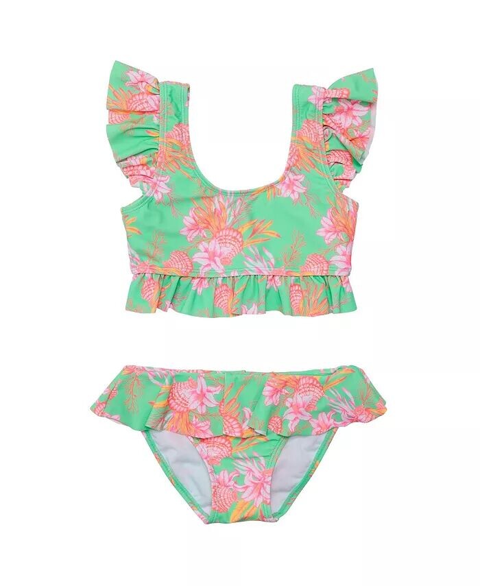 Маленькие девочки прибрежные ракушки устойчивые оборки бикини Snapper Rock, зеленый
Маленькие девочки прибрежные ракушки устойчивые оборки бикини Snapper Rock, зеленый