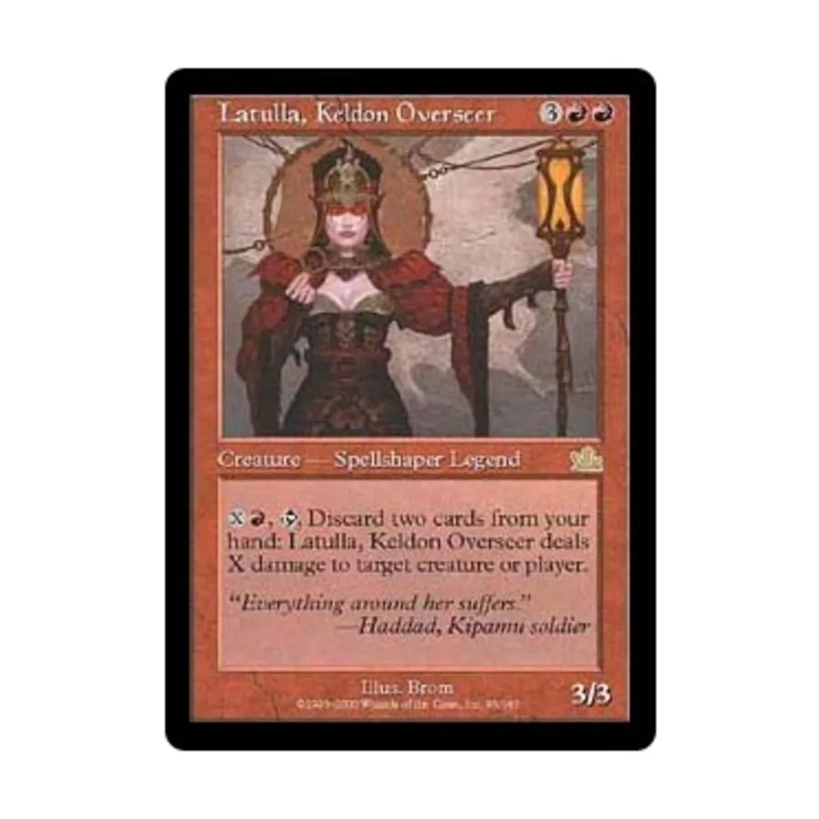 CCG Латулла, надзиратель Келдона (справа), MTG - Prophecy
CCG Латулла, надзиратель Келдона (справа), MTG - Prophecy