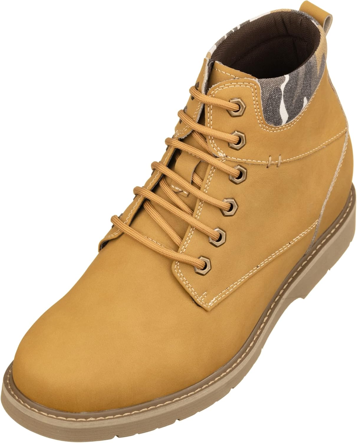 Мужские невидимые туфли-лифты CALTO - ботинки из нубука хаки с шнуровкой и круглым носком - на 8 см выше - YH7830 - размер 7,5 D(M) US
Мужские невидимые туфли-лифты CALTO - ботинки из нубука хаки с шнуровкой и круглым носком - на 8 см выше - YH7830 - размер 7,5 D(M) US